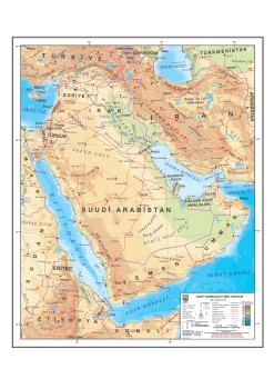 Arap Yarımadası Fiziki Haritası