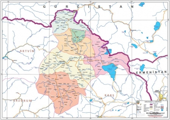 Ardahan Mülkî İdare İl Haritası