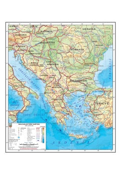Balkanlar Fiziki Haritası 