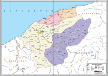 Bartın Mülkî İdare İl Haritası