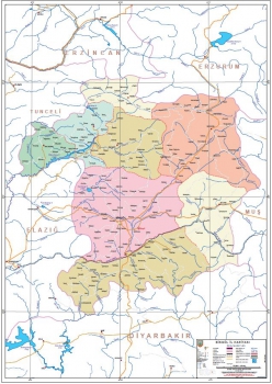 Bingöl Mülkî İdare İl Haritası