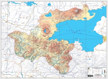 Bitlis Fiziki İl Haritası