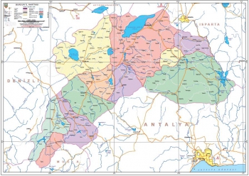 Burdur Mülkî İdare İl Haritası