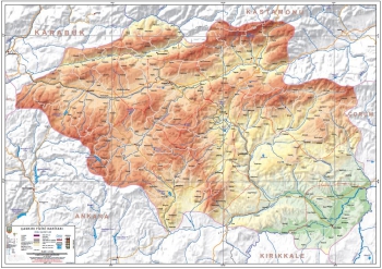 Çankırı Fiziki İl Haritası