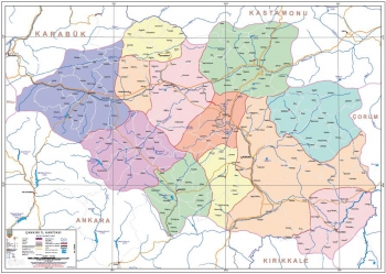 Çankırı Mülkî İdare İl Haritası