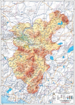 Denizli Fiziki İl Haritası