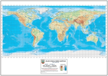 Dünya Fiziki Haritası (Dilsiz)