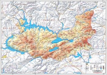 Elazığ Fiziki İl Haritası