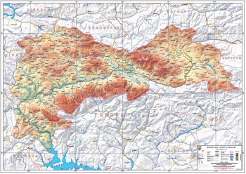 Erzincan Fiziki İl Haritası