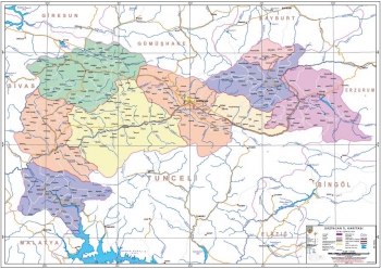 Erzincan Mülkî İdare İl Haritası