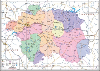 Eskişehir Mülkî İdare İl Haritası