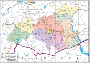 Gaziantep Mülkî İdare İl Haritası