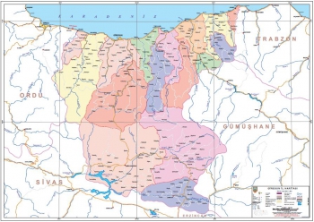 Giresun Mülkî İdare İl Haritası