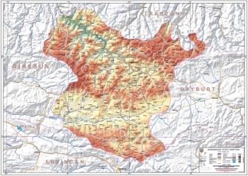 Gümüşhane Fiziki İl Haritası