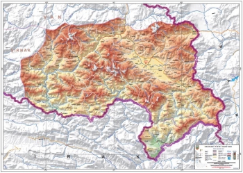 Hakkari Fiziki İl Haritası