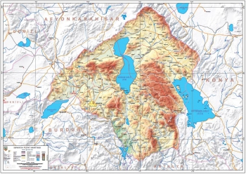 Isparta Fiziki İl Haritası