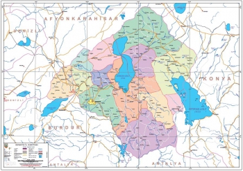 Isparta Mülkî İdare İl Haritası