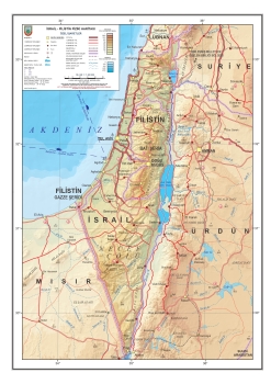 İsrail Filistin Fiziki Haritası