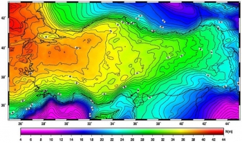 Jeoid Yüksekliği (5’x 5’ Çözünürlüğünde)