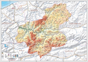 Karabük Fiziki İl Haritası