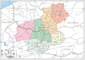 Karabük Mülkî İdare İl Haritası