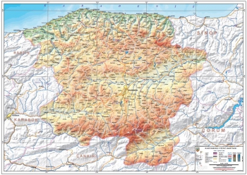 Kastamonu Fiziki İl Haritası