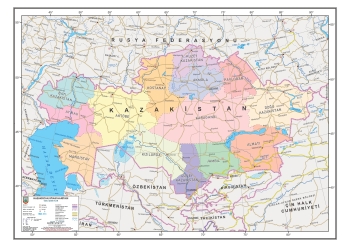 Kazakistan Siyasi Haritası