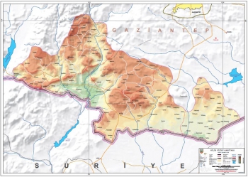 Kilis Fiziki İl Haritası