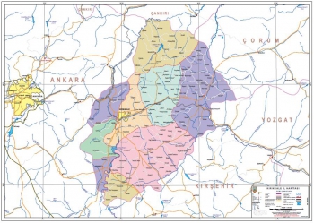 Kırıkkale Mülkî İdare İl Haritası