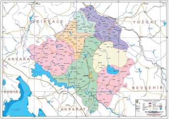Kırşehir Mülkî İdare İl Haritası