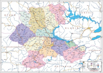 Malatya Mülkî İdare İl Haritası