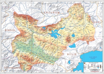 Muş Fiziki İl Haritası