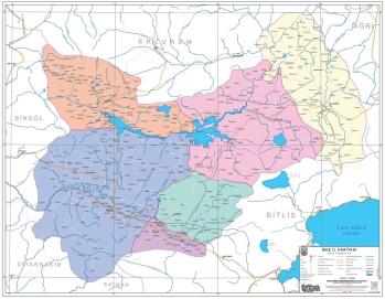 Muş Mülkî İdare İl Haritası