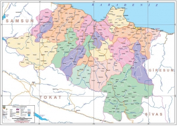 Ordu Mülkî İdare İl Haritası