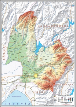 Osmaniye Fiziki İl Haritası