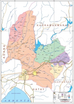 Osmaniye Mülkî İdare İl Haritası