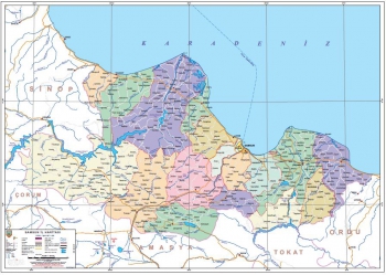 Samsun Mülkî İdare İl Haritası