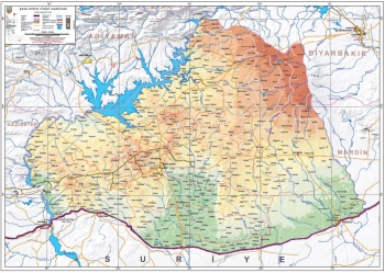 Şanlıurfa Fiziki İl Haritası