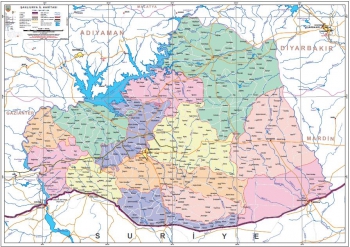 Şanlıurfa Mülkî İdare İl Haritası