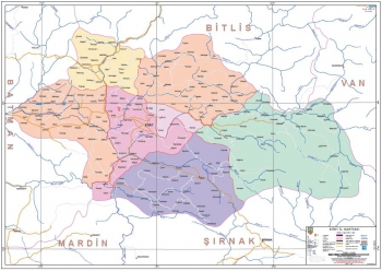 Siirt Mülkî İdare İl Haritası