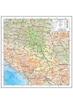 Sırbistan Kosova Fiziki Haritası