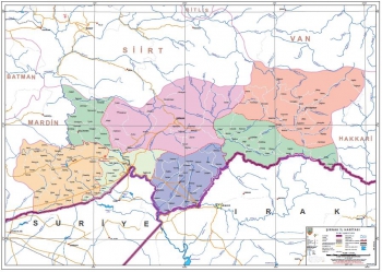 Şırnak Mülkî İdare İl Haritası