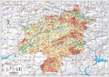 Sivas Fiziki İl Haritası