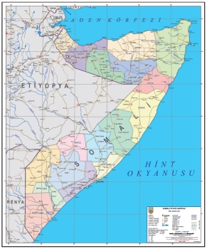  1:2.500.000 Ölçekli Somali Siyasi Haritası