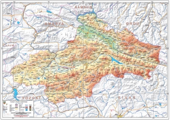 Tokat Fiziki İl Haritası