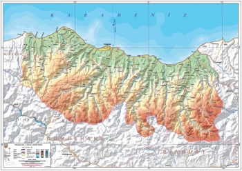 Trabzon Fiziki İl Haritası