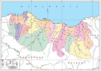 Trabzon Mülkî İdare İl Haritası