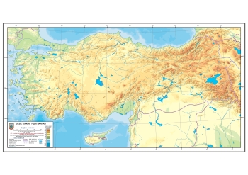 Türkiye Fiziki Haritası (Dilsiz)
