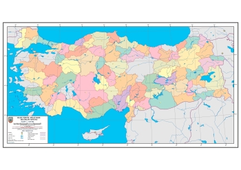 Türkiye Mülki İdare Bölümleri Haritası (Dilsiz)