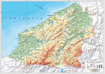 Zonguldak Fiziki İl Haritası